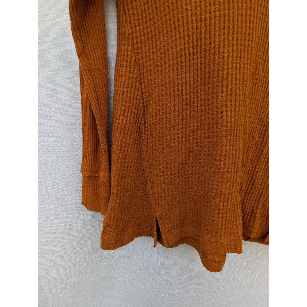 Maeve Anthropologie Boho Thermal Shirt Womens S Rust Fall Layering Granola Girl - Picture 3 of 6